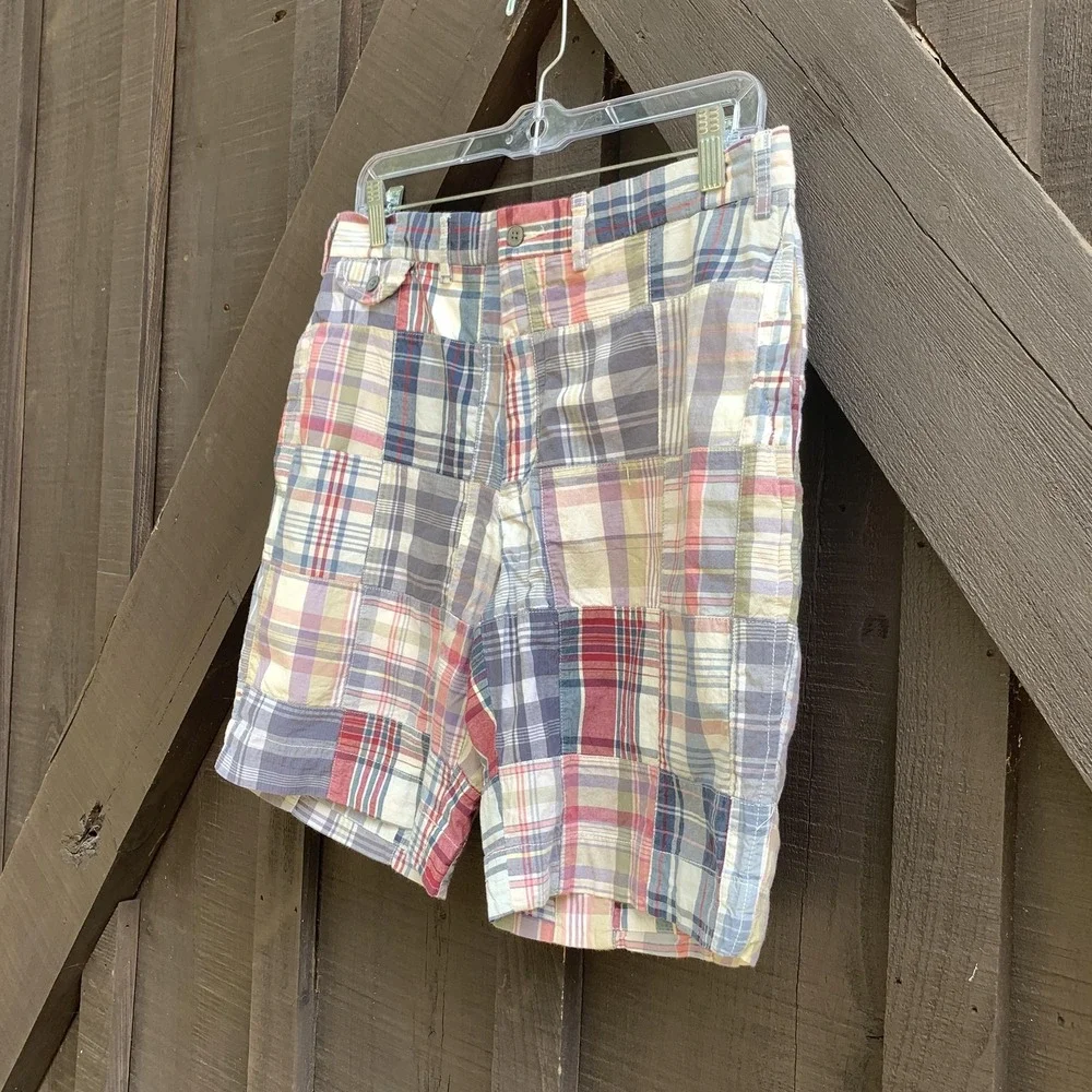 Polo Ralph Lauren Mens 32 Authentic India Madras Plaid Chino Shorts Preppy